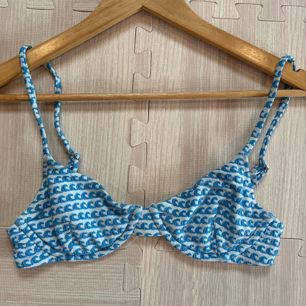 Montce Wave Repeat Bikini Top - XS